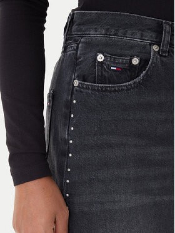 Tommy Jeans Spódnica jeansowa Layla DW0DW21576 Czarny Regular Fit