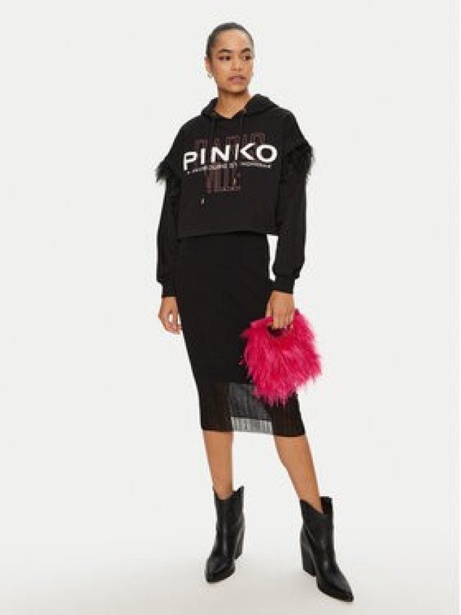 PINKO Bluza 103129 A1LU Czarny Regular Fit