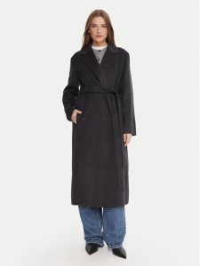 Tommy Hilfiger Płaszcz wełniany WW0WW47286 Szary Regular Fit