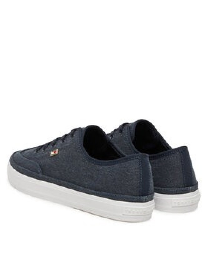 Tommy Hilfiger Sneakersy Washed Canvas Vulc Sneaker FW0FW08894 Granatowy
