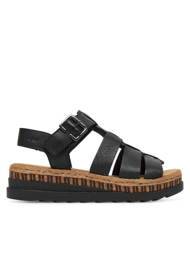 Rieker Sandały V7904-00 Czarny