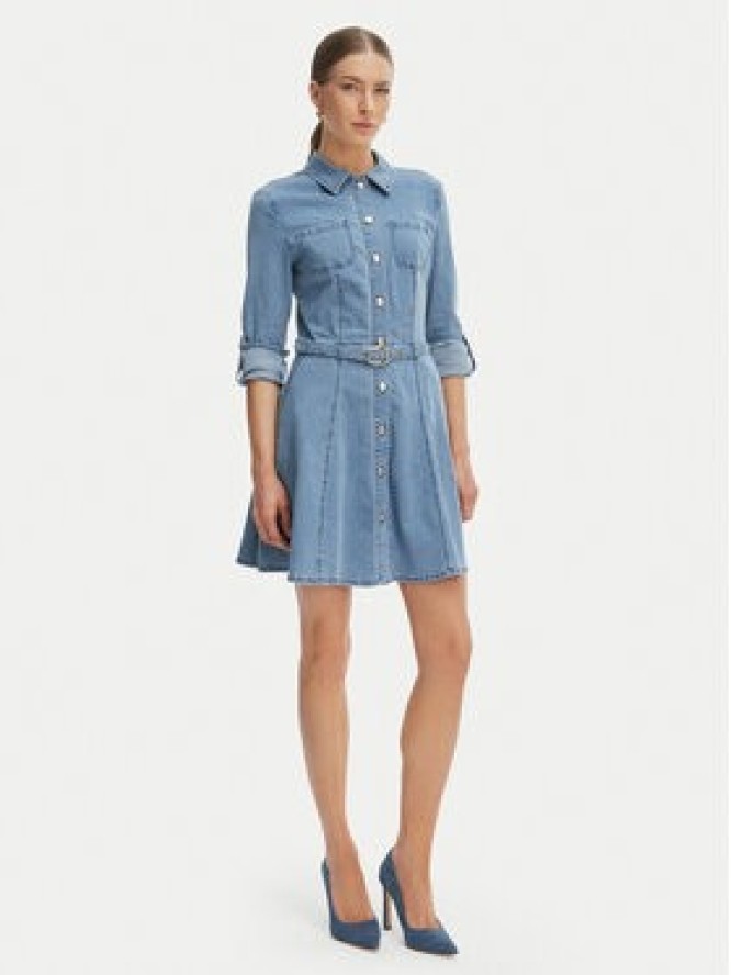 Morgan Sukienka jeansowa 261-RODEX Niebieski Slim Fit