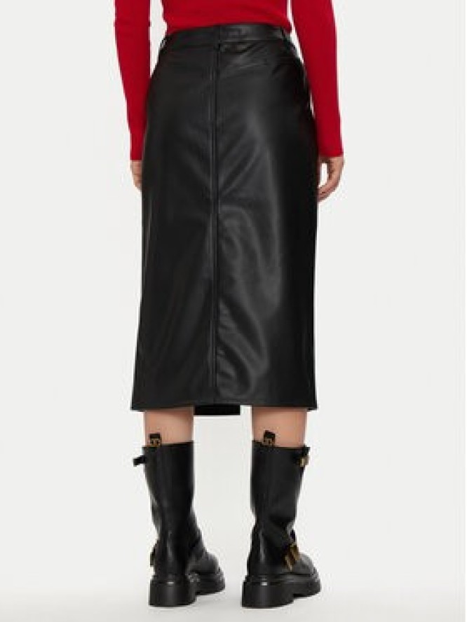 JDY Spódnica z imitacji skóry Alexa 15330385 Czarny Slim Fit