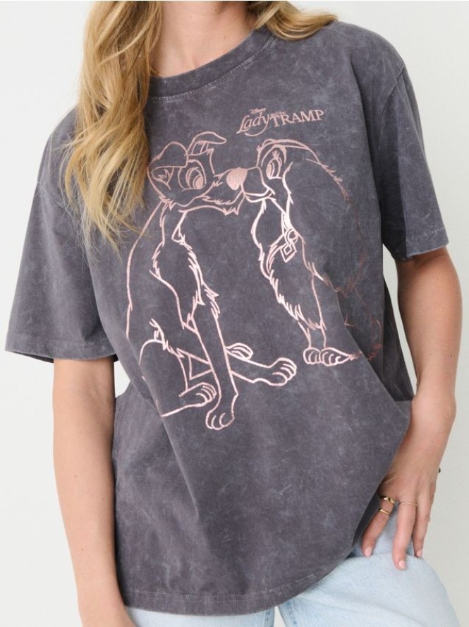 Koszulka z nadrukiem Disney - szary