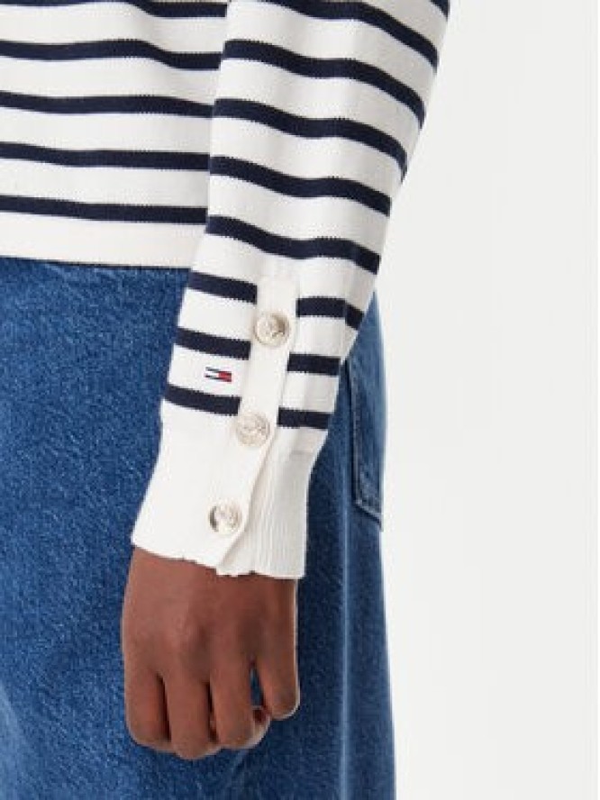 Tommy Jeans Sweter Varsity DW0DW20251 Écru Regular Fit