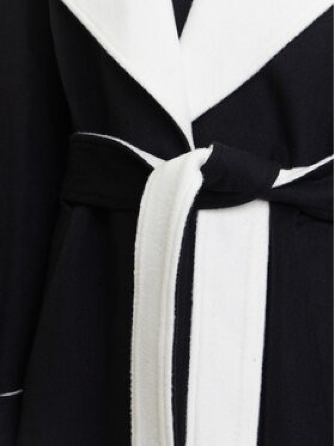 KARL LAGERFELD Płaszcz wełniany A3W15010 Czarny Regular Fit