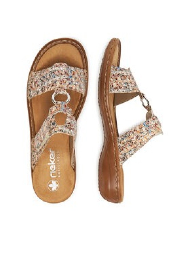 Rieker Klapki 608A0-93 Kolorowy