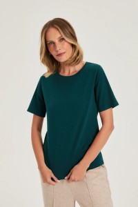 T-shirt z bawełny zielony