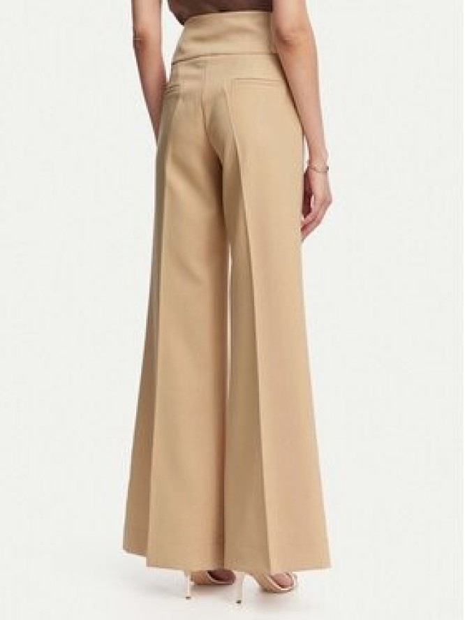 ACCESS FASHION Spodnie materiałowe 63-5022-135 Beżowy Flare Fit