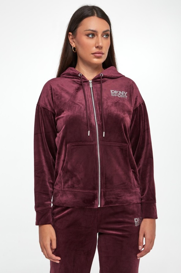 Bluza damska welurowa DKNY