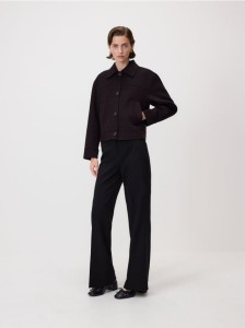 Kurtka z wełną - burgundowy