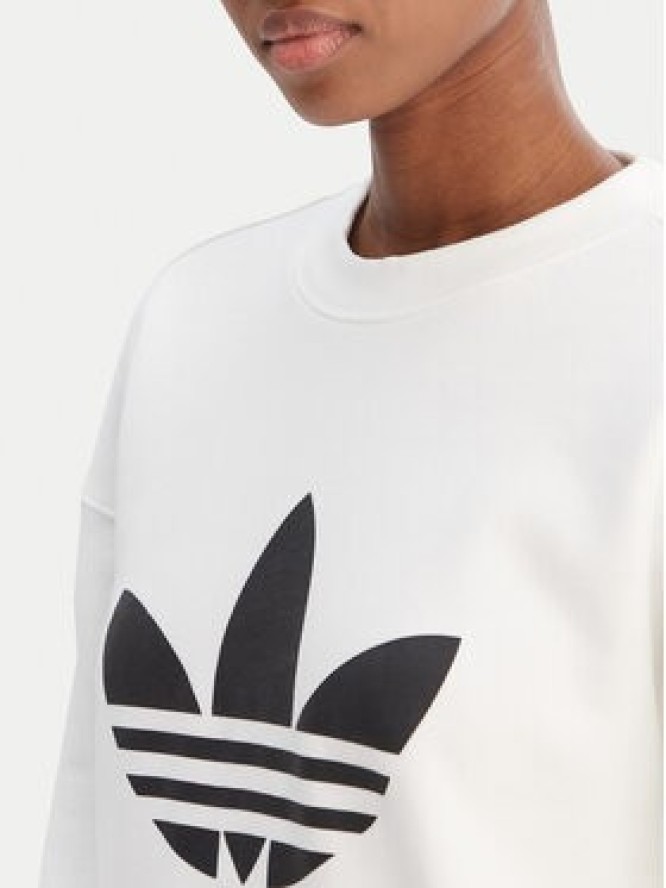 adidas Bluza Trefoil GN2961 Biały Regular Fit