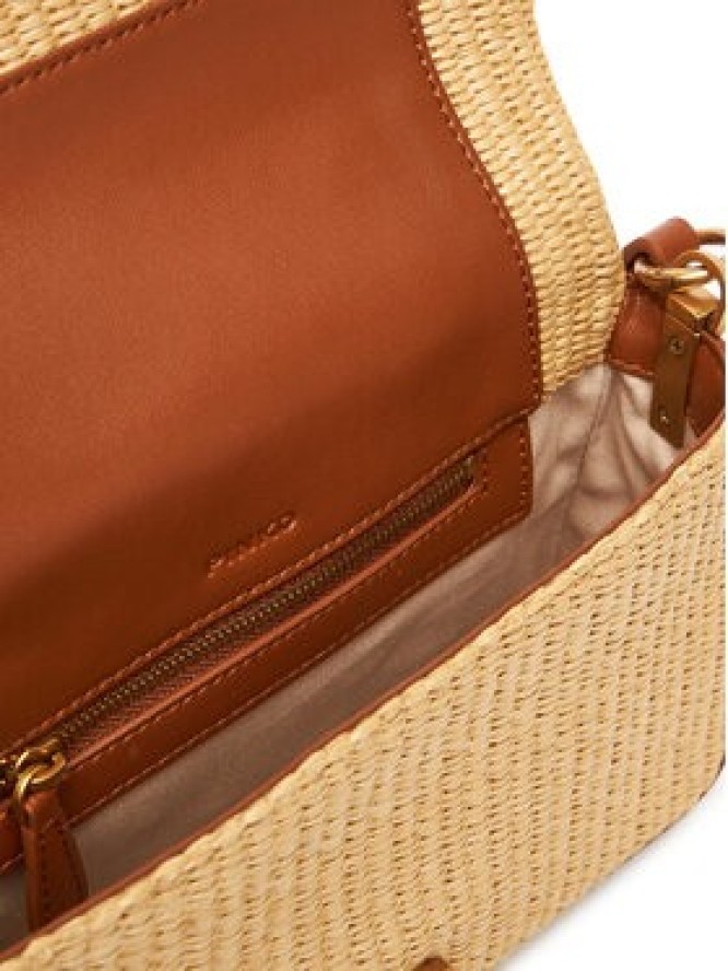 PINKO Torebka Love One Mini Slouchy Fl PE 25 PLTT 104340 A2CF Beżowy