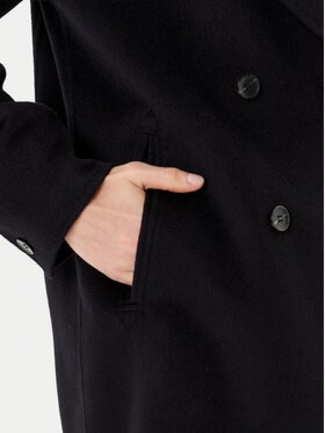 Marella Płaszcz wełniany Good 2523016031 Czarny Regular Fit