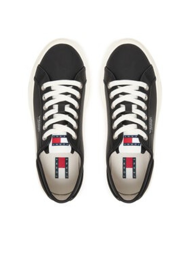 Tommy Jeans Sneakersy Tjw Flatform Sneaker Ltr EN0EN02964 Czarny