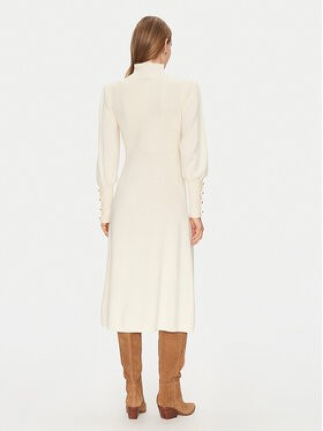 Luisa Spagnoli Sukienka dzianinowa Magalin 58414 Écru Regular Fit