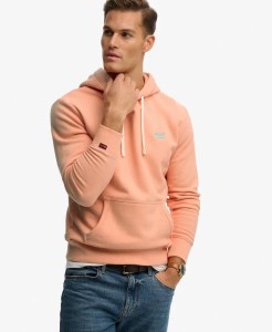 superdry Bluza z kapturem Essential Logo Classic luźny krój – CORAL REEF