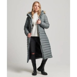 Damska długa kurtka z kapturem Superdry Fuji