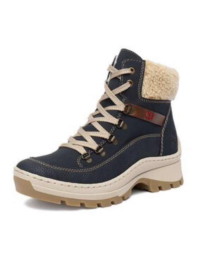 Rieker Trzewiki CEO-X9338-14 Granatowy