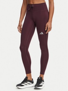 adidas Legginsy Run Essentials Full Length Leggings KQ8195 Bordowy Slim Fit