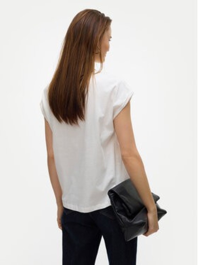 Vero Moda T-Shirt Cysma 10328272 Biały Regular Fit