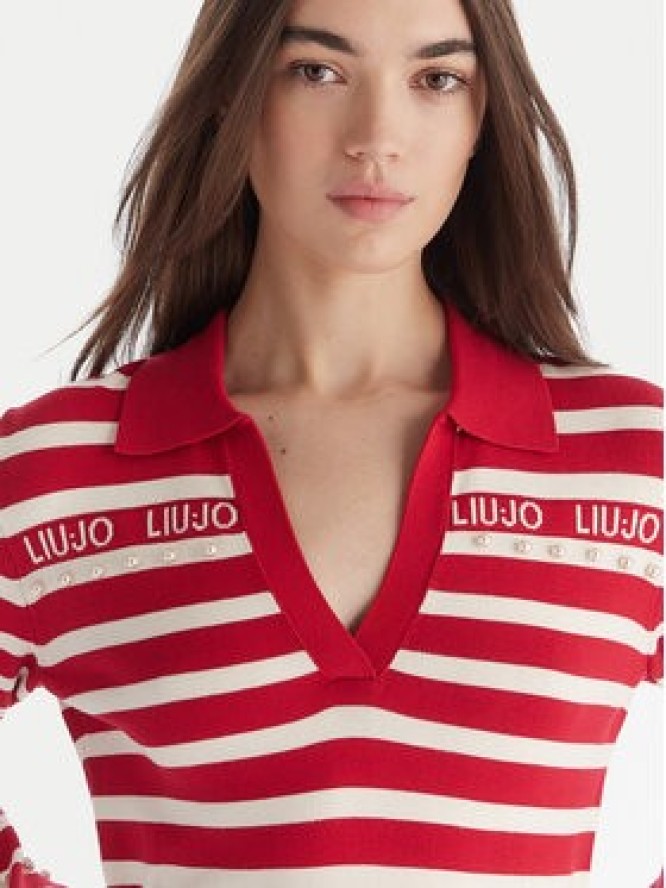 Liu Jo Sukienka dzianinowa TF5215 MS63L Czerwony Regular Fit