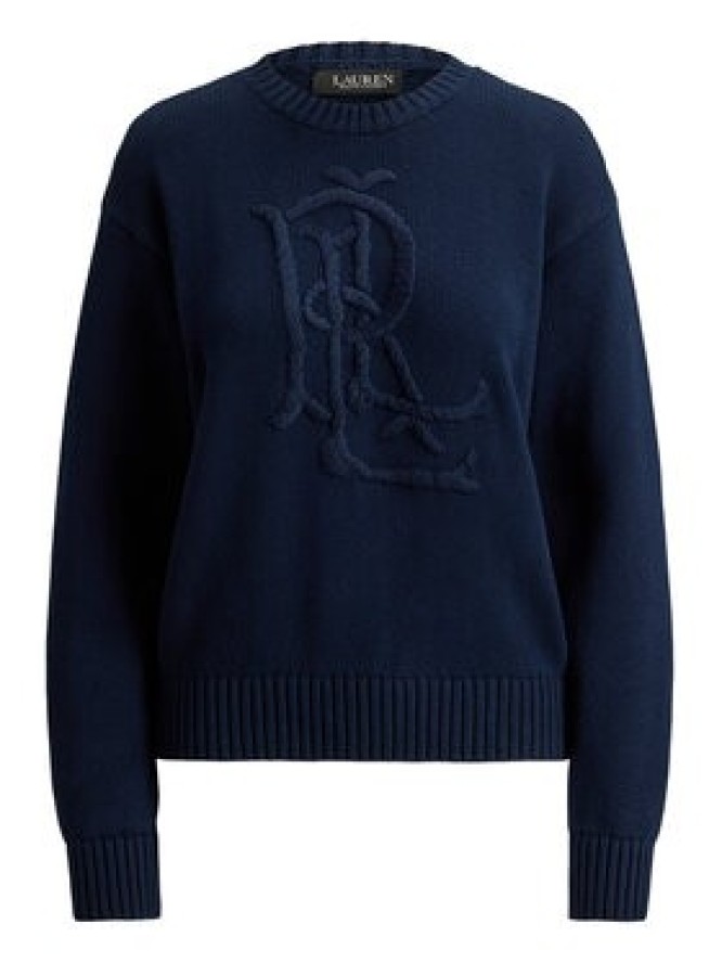 LAUREN RALPH LAUREN Sweter 200979653004 Granatowy Regular Fit