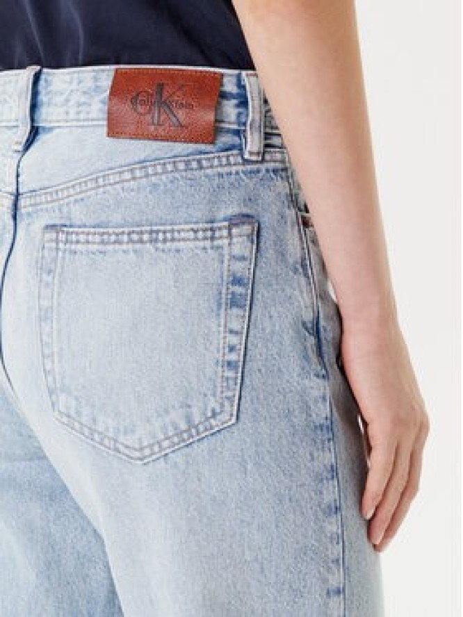 Calvin Klein Jeans Jeansy Signature 90s LV147C700G Niebieski Straight Fit
