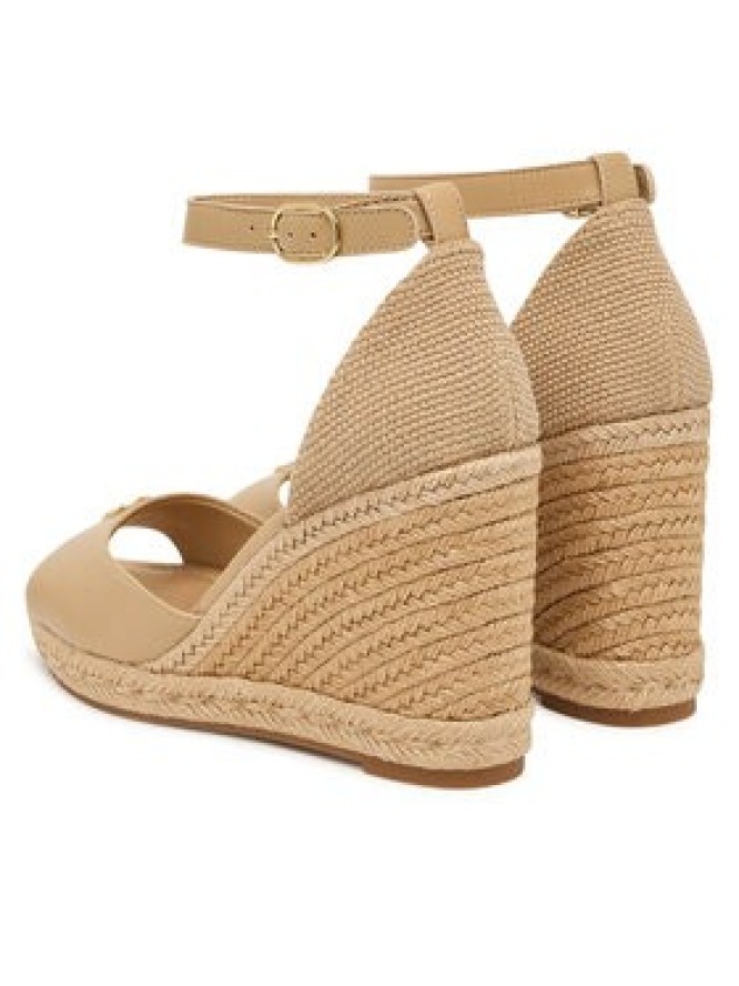 Tommy Hilfiger Espadryle Plate High Wedge Espad FW0FW09517 Beżowy jasny