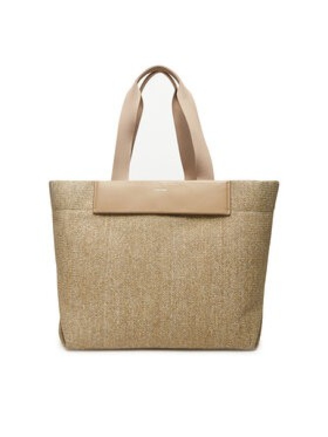 Calvin Klein Torebka Ck Raffia Large Shopper K60K613025 Beżowy