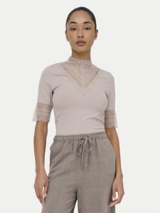 ONLY Bluzka Tilde 15335353 Beżowy Slim Fit
