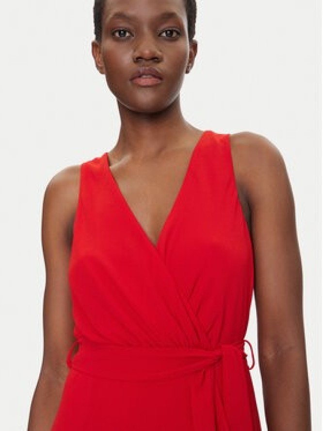 Morgan Sukienka koktajlowa 241-ROSVAL M Czerwony Regular Fit