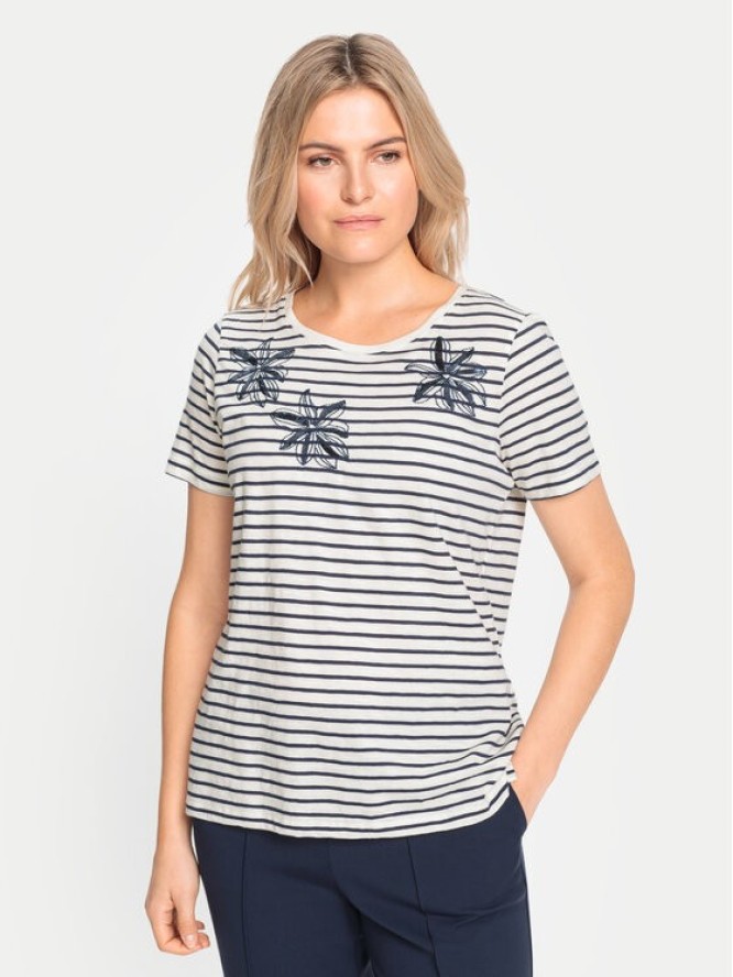 Olsen T-Shirt 11105068 Écru Regular Fit