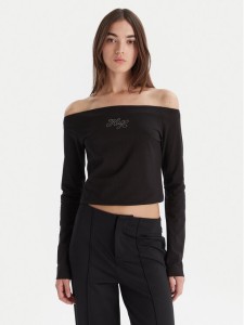 HUGO Bluzka Dolder 50546931 Czarny Slim Fit