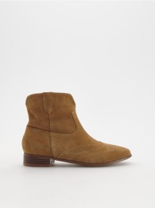 Zamszowe kowbojki - beżowy