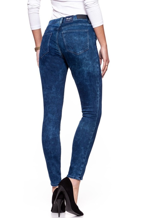WRANGLER HIGH SKINNY BLUE MARBLE W27H6890M