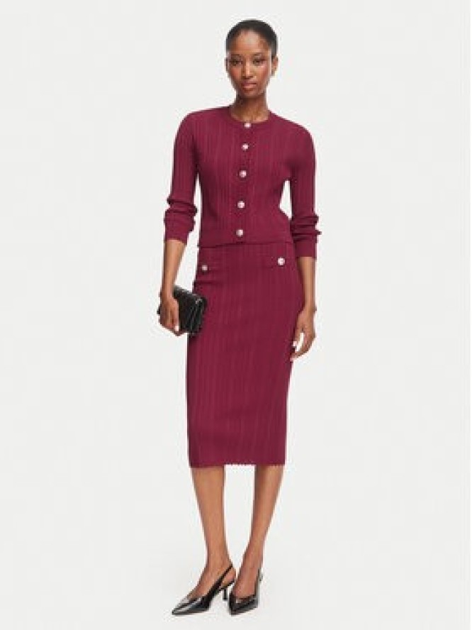 Guess Kardigan W6YR26 Z0973 Bordowy Regular Fit