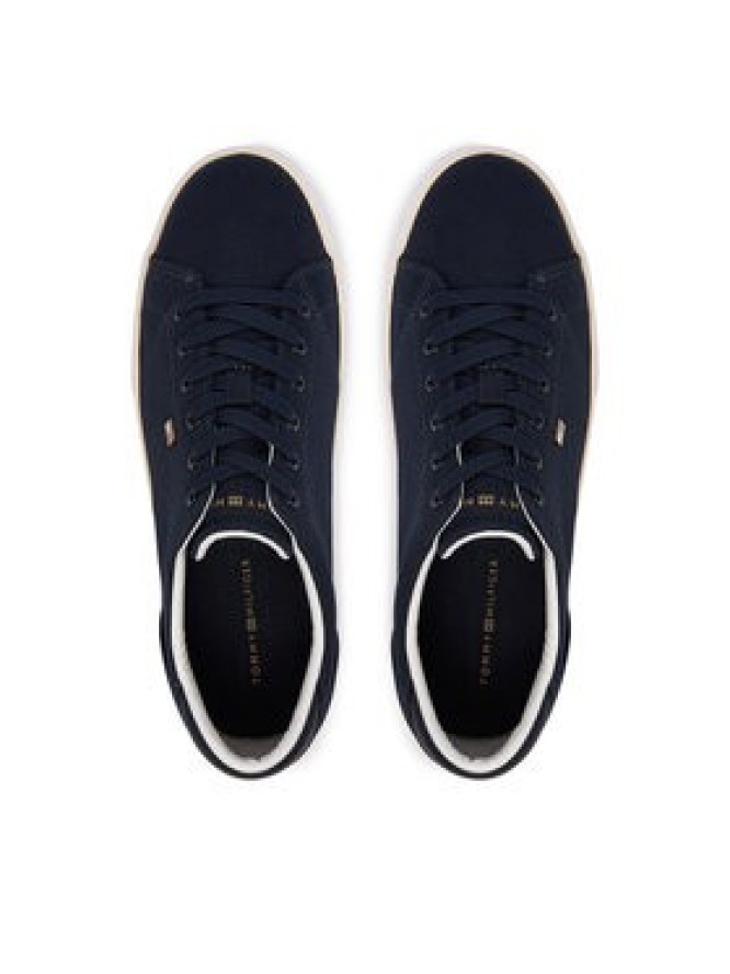 Tommy Hilfiger Sneakersy Th Low Profile Vulc Canvas FW0FW09102 Granatowy