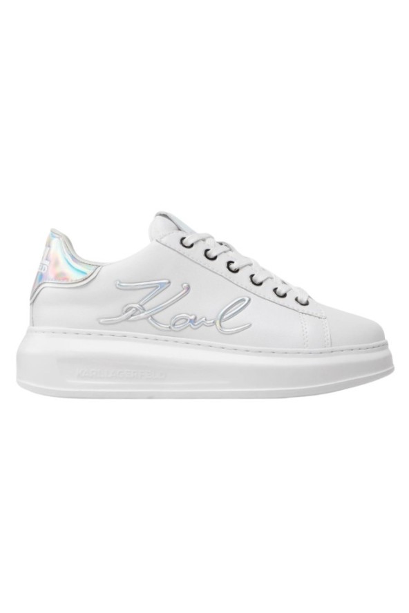 KARL LAGERFELD Białe sneakersy damskie KAPRI Signia Lace Lthr, Rozmiar 41