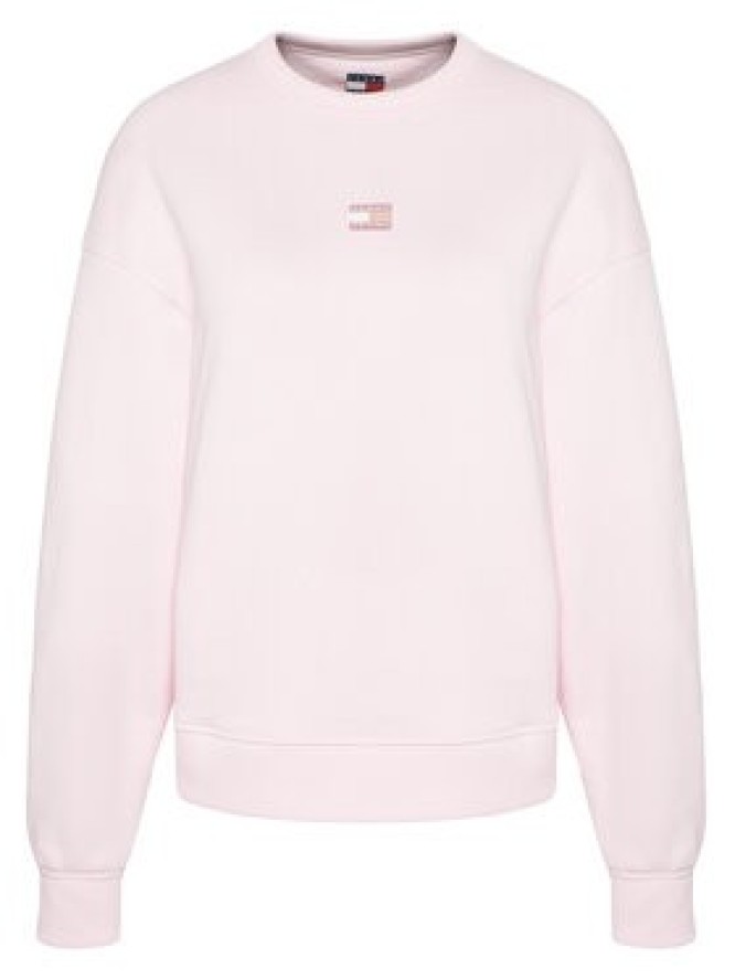 Tommy Jeans Bluza Badge DW0DW17325 Różowy Regular Fit