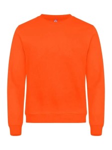 clique Basic Roundneck uniseks bluza z okrągłym dekoltem visibility orange