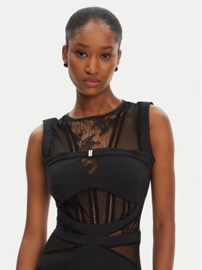 Babylon Sukienka koktajlowa EL0734 Czarny Slim Fit