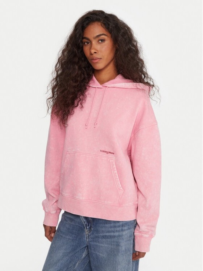 Tommy Jeans Bluza DW0DW21609 Różowy Boxy Fit