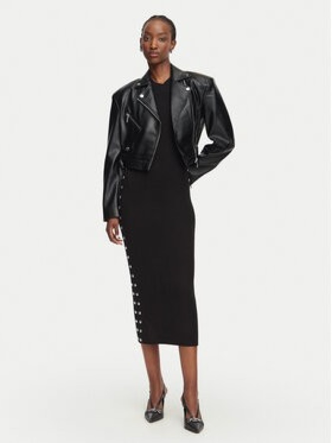 KARL LAGERFELD Kurtka z imitacji skóry B3W14008 Czarny Regular Fit