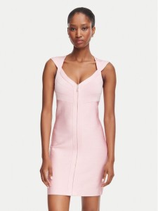 Guess Sukienka koktajlowa W6YKAQ Z1265 Różowy Slim Fit