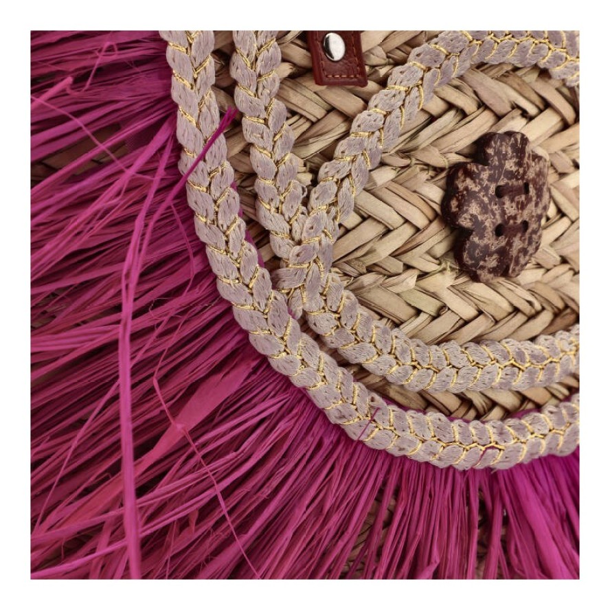 Różowa Torebka Damska Sca'Viola Koszyk W Stylu Boho