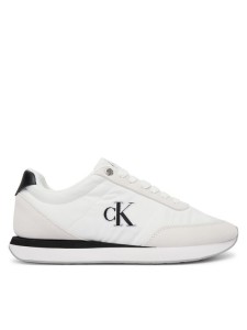 Calvin Klein Sneakersy Retro Runner Ess Mix Mat Wmn YW0YW01990 Biały