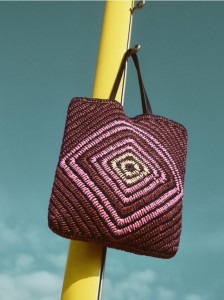 Pleciona torebka shopper - wielobarwny