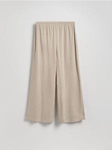 Luźne spodnie z wiskozą - beżowy