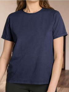 Koszulka z efektem sprania - niebieski